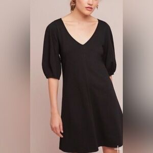 Velvet by‎ Graham & Spencer for Anthropologie Balloon Sleeve Black Dress - XS